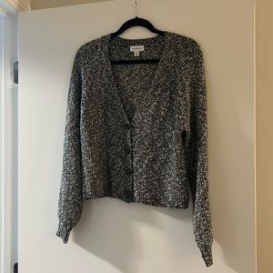 Evereve Black & White Cardigan Sweater